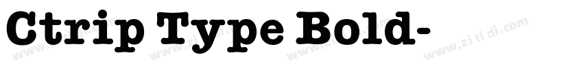 Ctrip Type Bold字体转换